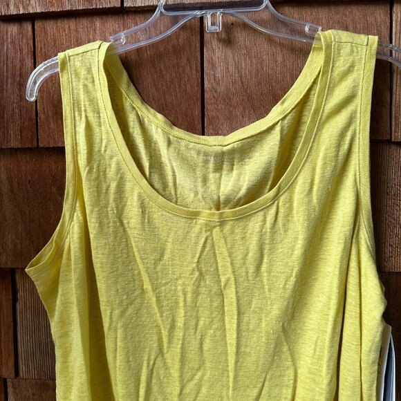 NWT Eileen Fisher Citron U-Neck Sleeveless Long Line Linen Tank Top - Women's 1X - Picture 2 of 9